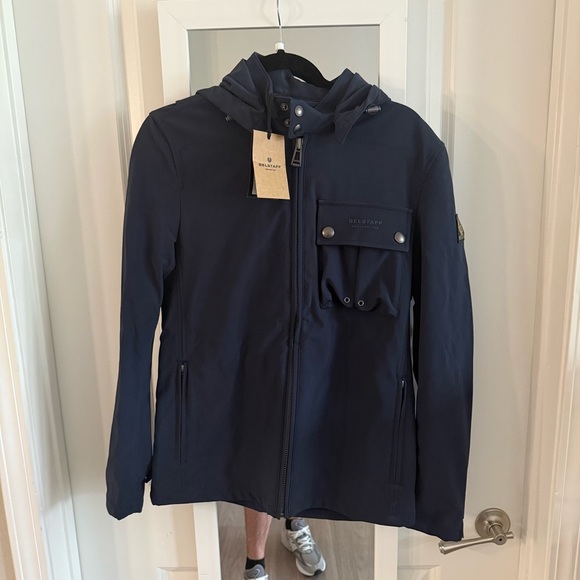 New Belstaff Wing Hooded Soft Shell Jacket Size 34 - Picture 2 of 5